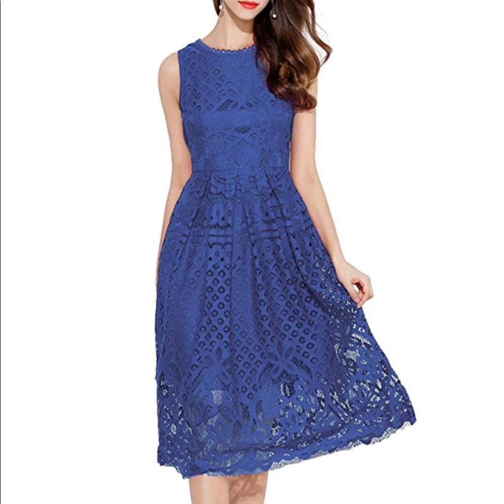 BNWT royal blue lace dress